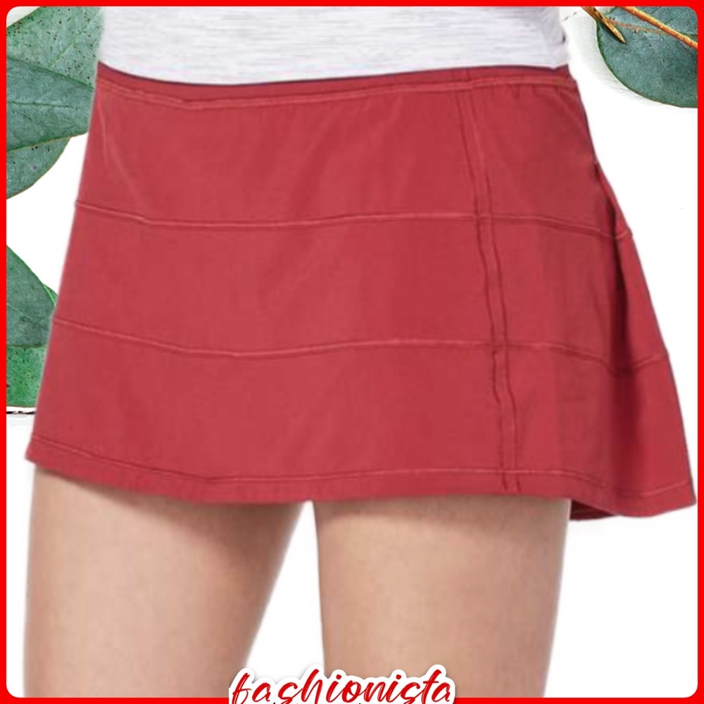 NWT Lululemon Pace Rival Skirt Scarlet Red 4 TALL
